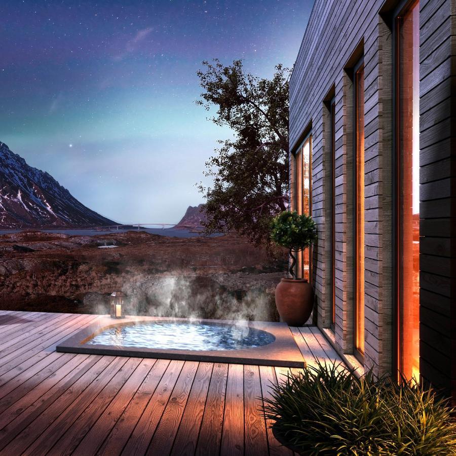 New! Luxury Cabin In Beautiful Lofoten Kleppstad المظهر الخارجي الصورة