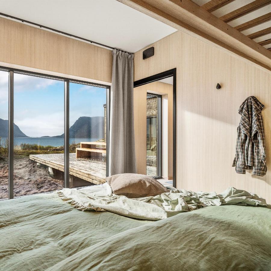 New! Luxury Cabin In Beautiful Lofoten Kleppstad المظهر الخارجي الصورة