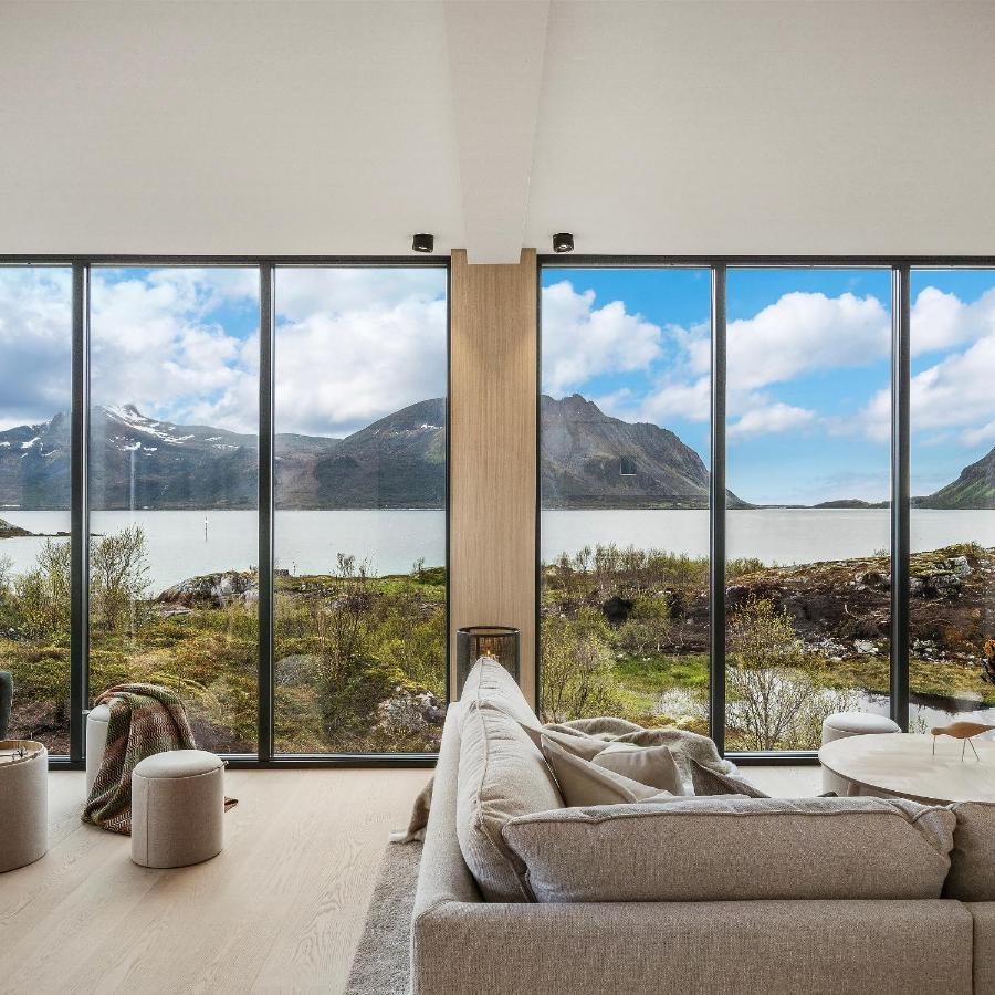 New! Luxury Cabin In Beautiful Lofoten Kleppstad المظهر الخارجي الصورة