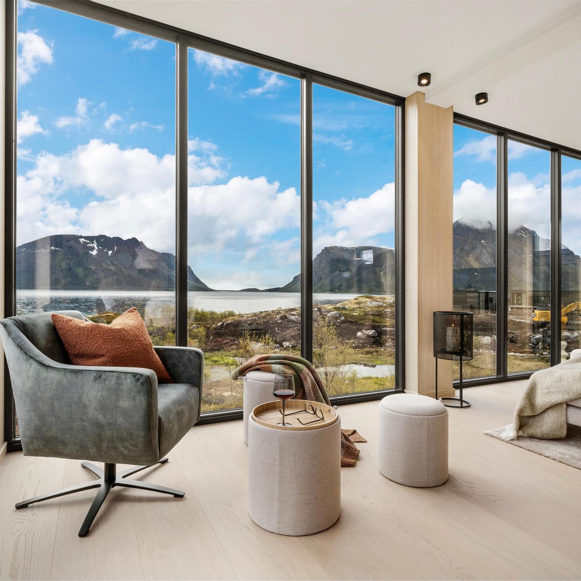 New! Luxury Cabin In Beautiful Lofoten Kleppstad المظهر الخارجي الصورة