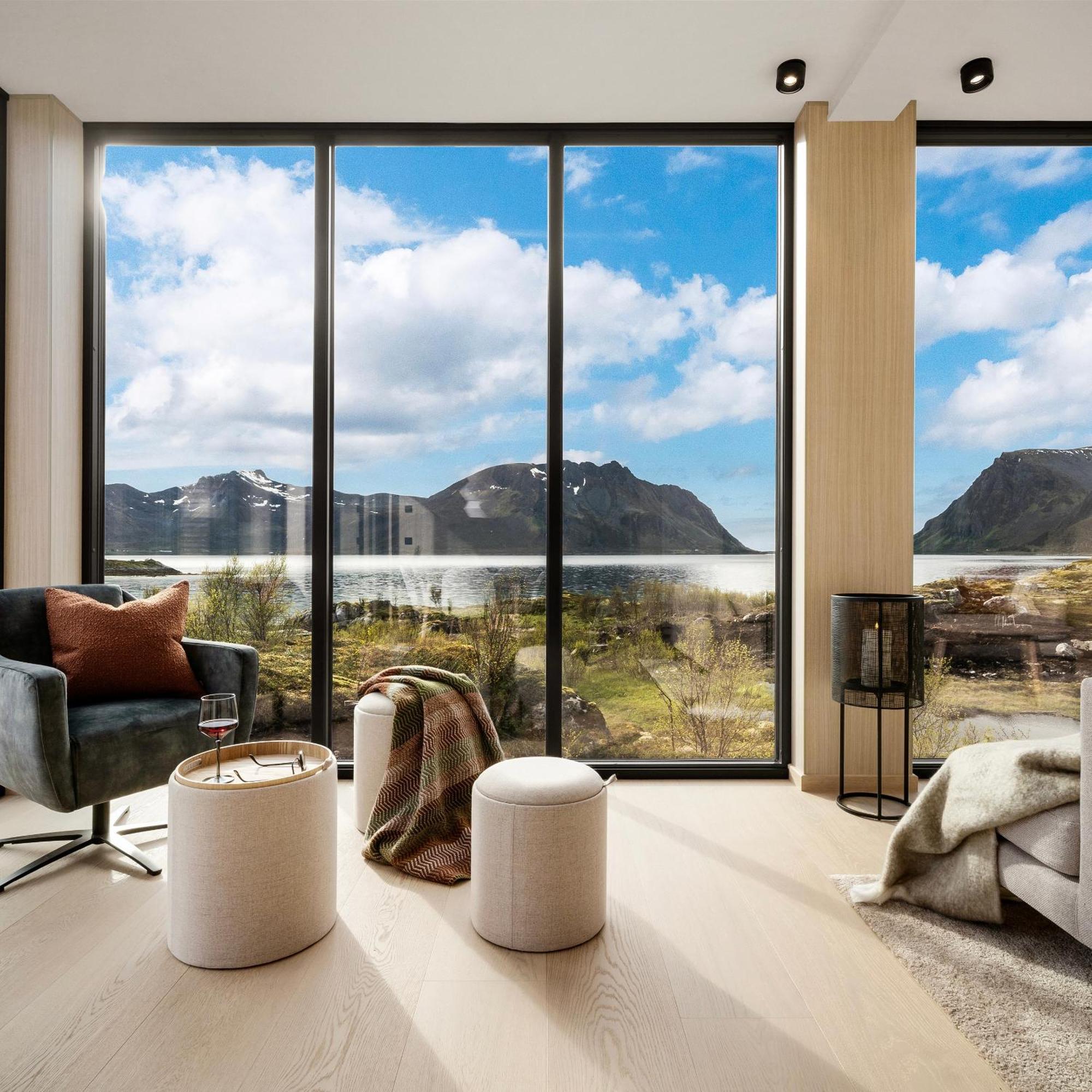 New! Luxury Cabin In Beautiful Lofoten Kleppstad المظهر الخارجي الصورة
